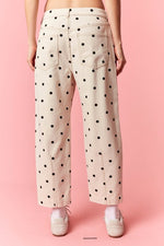 Load image into Gallery viewer, Polka Dot Twill Ankle Denim (run small)
