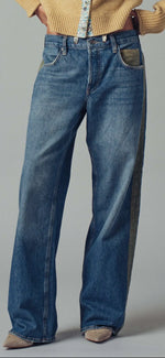 Load image into Gallery viewer, Urban Daizy ~ Wide-Leg Utility Stripe Denim Jeans
