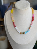 Load image into Gallery viewer, Boho Multi Natural Stone Bead Necklace
