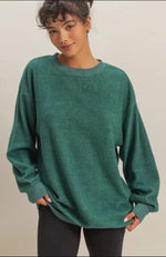 Load image into Gallery viewer, HYFVE~ Mineral Washed Oversized Crewneck Casual Sweatshirt
