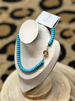 Load image into Gallery viewer, Natural  Stone Charm Spring Clasp Beaded Necklace
