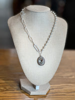 Load image into Gallery viewer, Pink Panache Frost Paperclip/Pearl Necklace
