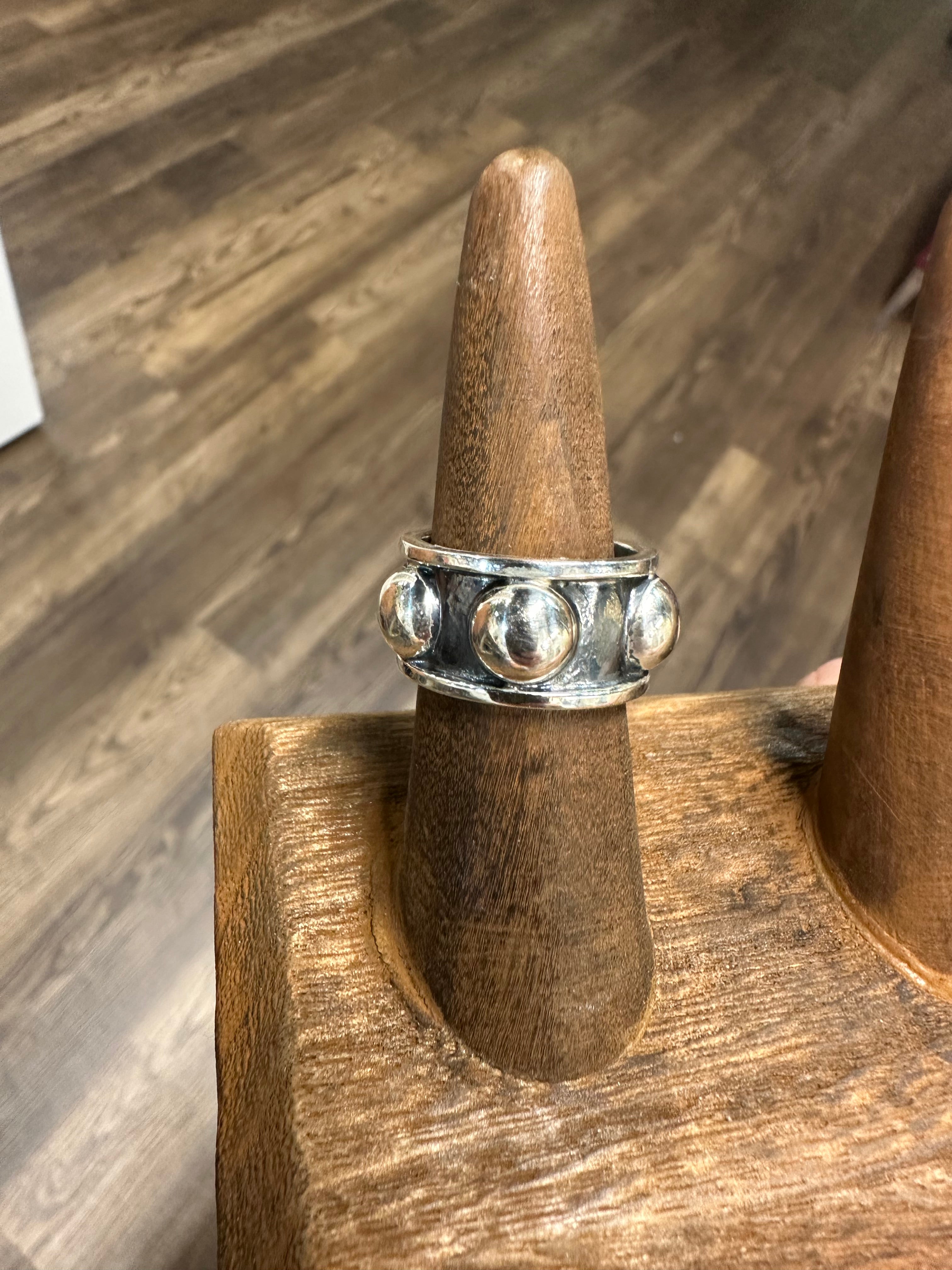 Sterling Silver Large Pearl Ring