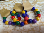 Load image into Gallery viewer, Rainbow Bubble Gum Stretch Bracelet  Small &amp; Medium
