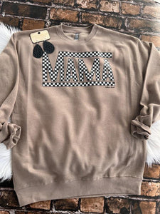Checkered Mama Sweatshirt by