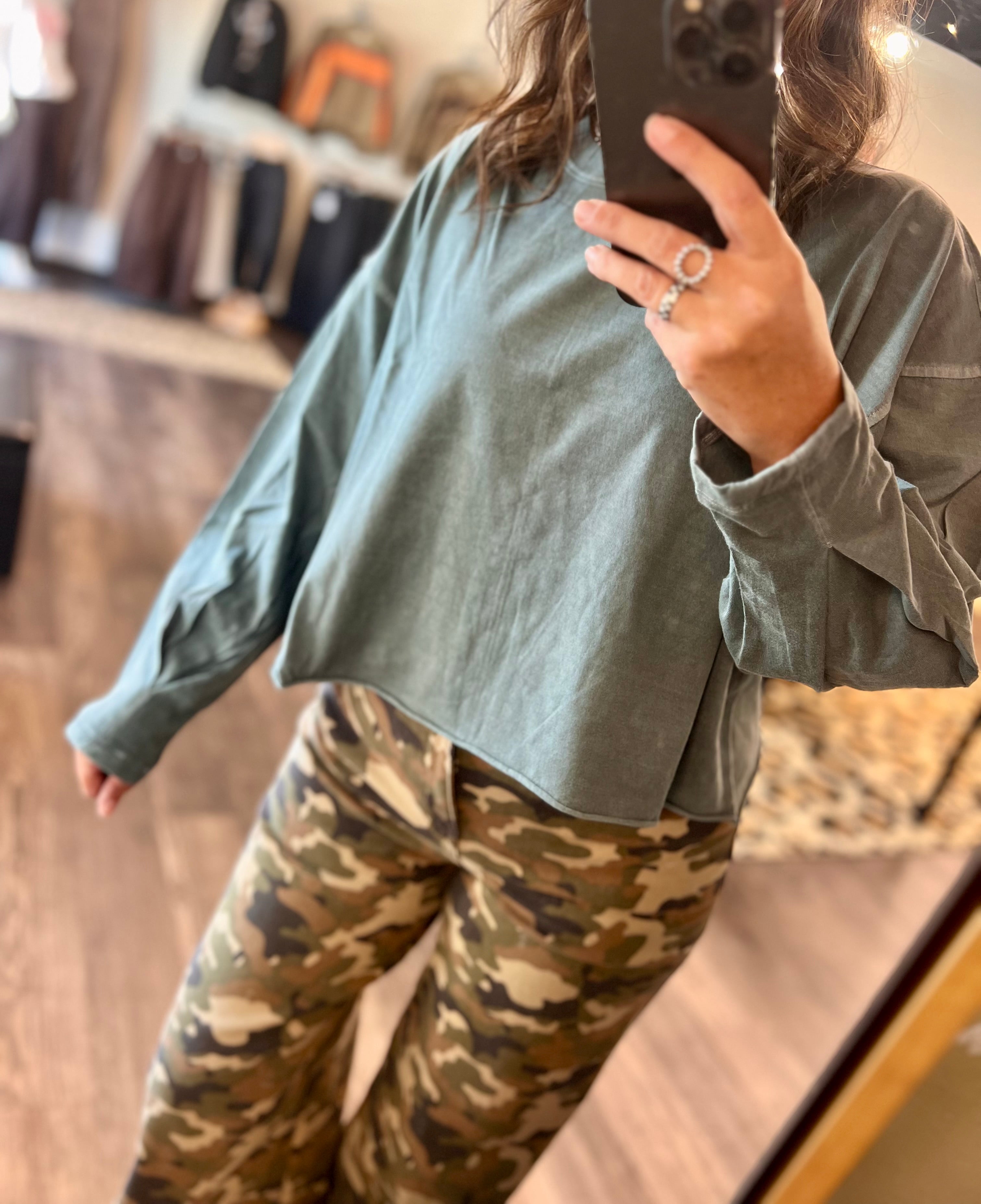 Oversized Pigment Dyed Basic Top