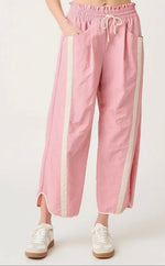 Load image into Gallery viewer, Nylon Barrel Leg W/Sporty Stripe Pant
