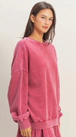 Load image into Gallery viewer, Double Zero ~ Acid Wash Oversized Sweatshirt
