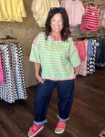 Load image into Gallery viewer, Sewn and Seen ~ Striped Oversized Knit Top
