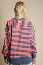 Load image into Gallery viewer, Stripe Comfy Casual Oversized Knit Top
