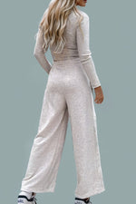 Load image into Gallery viewer, Crop Top and Wide Leg Pants 2pc Set
