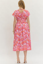 Load image into Gallery viewer, Entro Pink Floral W/Zipper Detail
