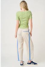 Load image into Gallery viewer, Nylon Barrel Leg W/Sporty Stripe Pant
