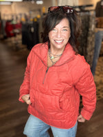 Load image into Gallery viewer, Hyfve Red Quilted Zipper Pullover
