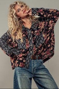 Urban Daisy Floral Illusion Top