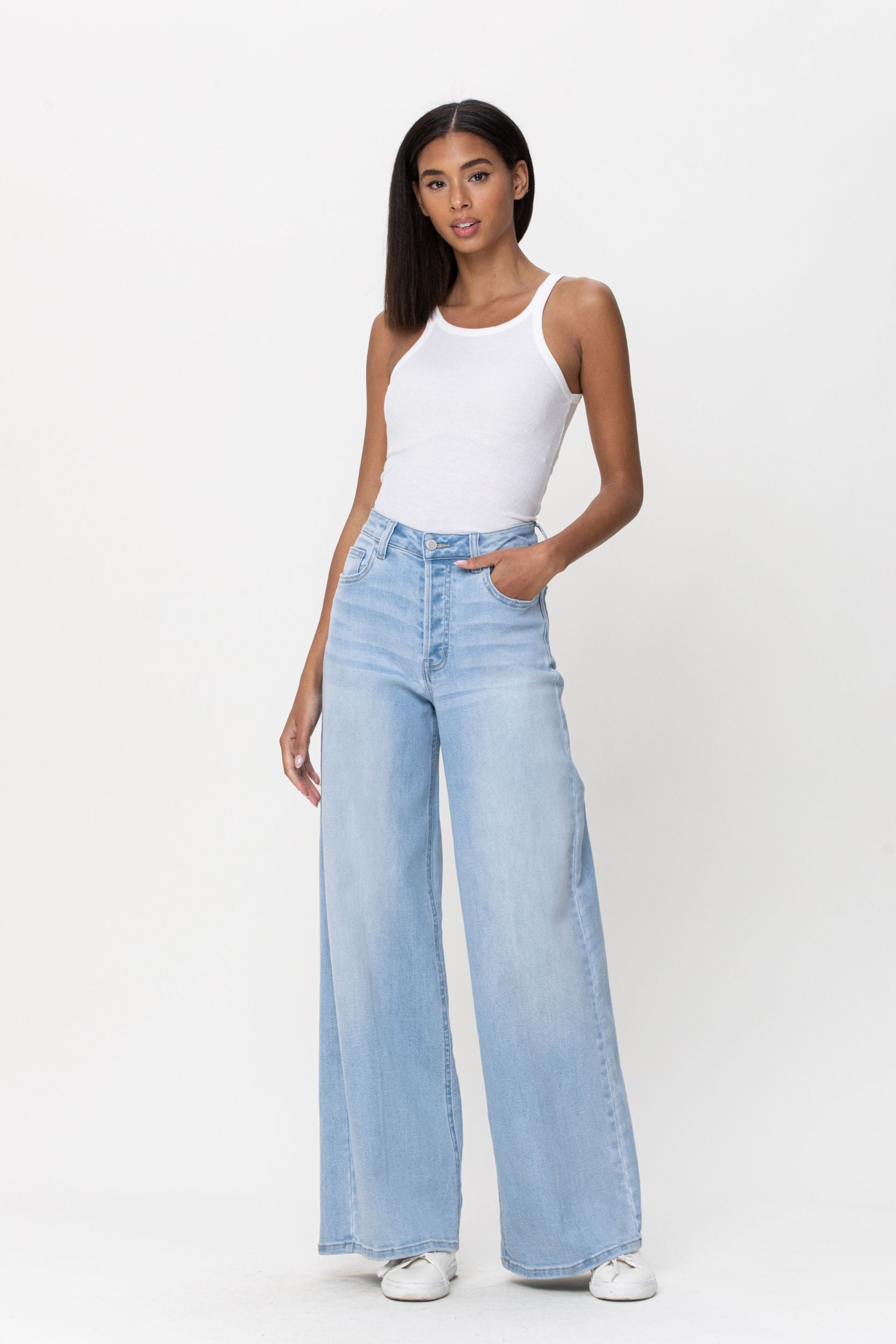 Cello High Rise Wide Leg Light Denim (stretch)