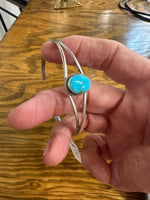 Load image into Gallery viewer, Sterling Silver Adjustable Cuff W/Stone
