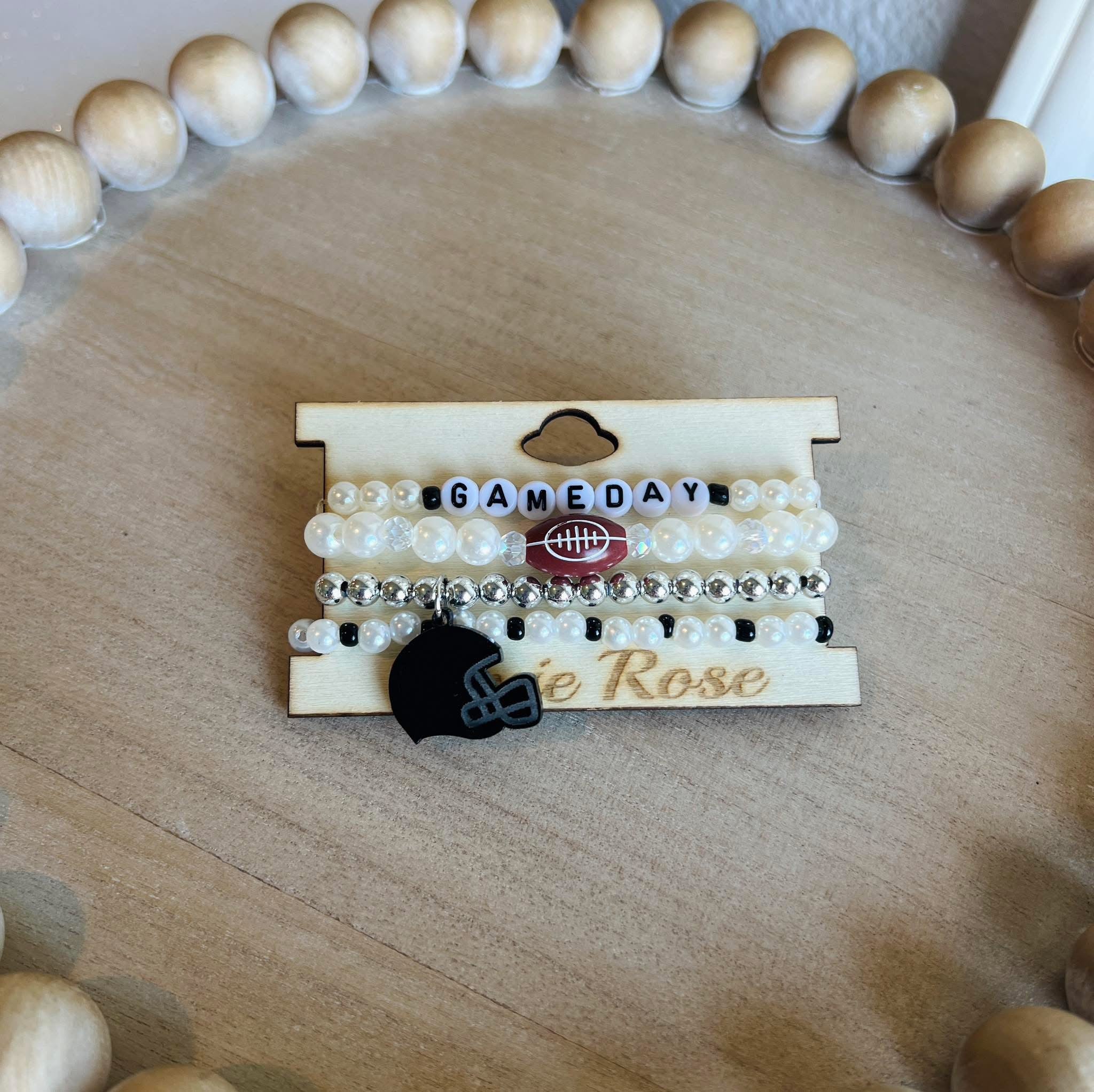 Gameday Football Bracelet Stack