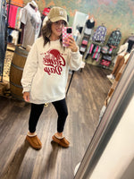 Load image into Gallery viewer, Crimson and Cream Game Day Sweatshirt
