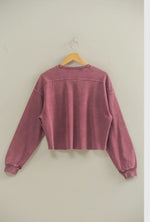 Load image into Gallery viewer, Cropped Crewneck Sweatshirt with Oversized
