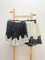 Load image into Gallery viewer, Polka Dot Lace Trim Shorts
