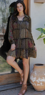 Load image into Gallery viewer, Artisan Embroidered Shirt Dress in
Mixed Motifs
