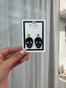 Black Skull Ear Ring