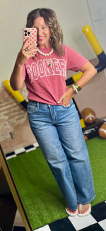 Load image into Gallery viewer, LivyLu ~ Ou Sooners Polka Dot Puff Ink Crimson Comfort Colors Tee * Licensed
