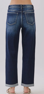 Load image into Gallery viewer, Petra153 ~ High Rise Comfort Baggy
Straight w/ Cuffed Hem
