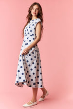 Load image into Gallery viewer, Polka Dot Dolman Sleeve Midi Dress
