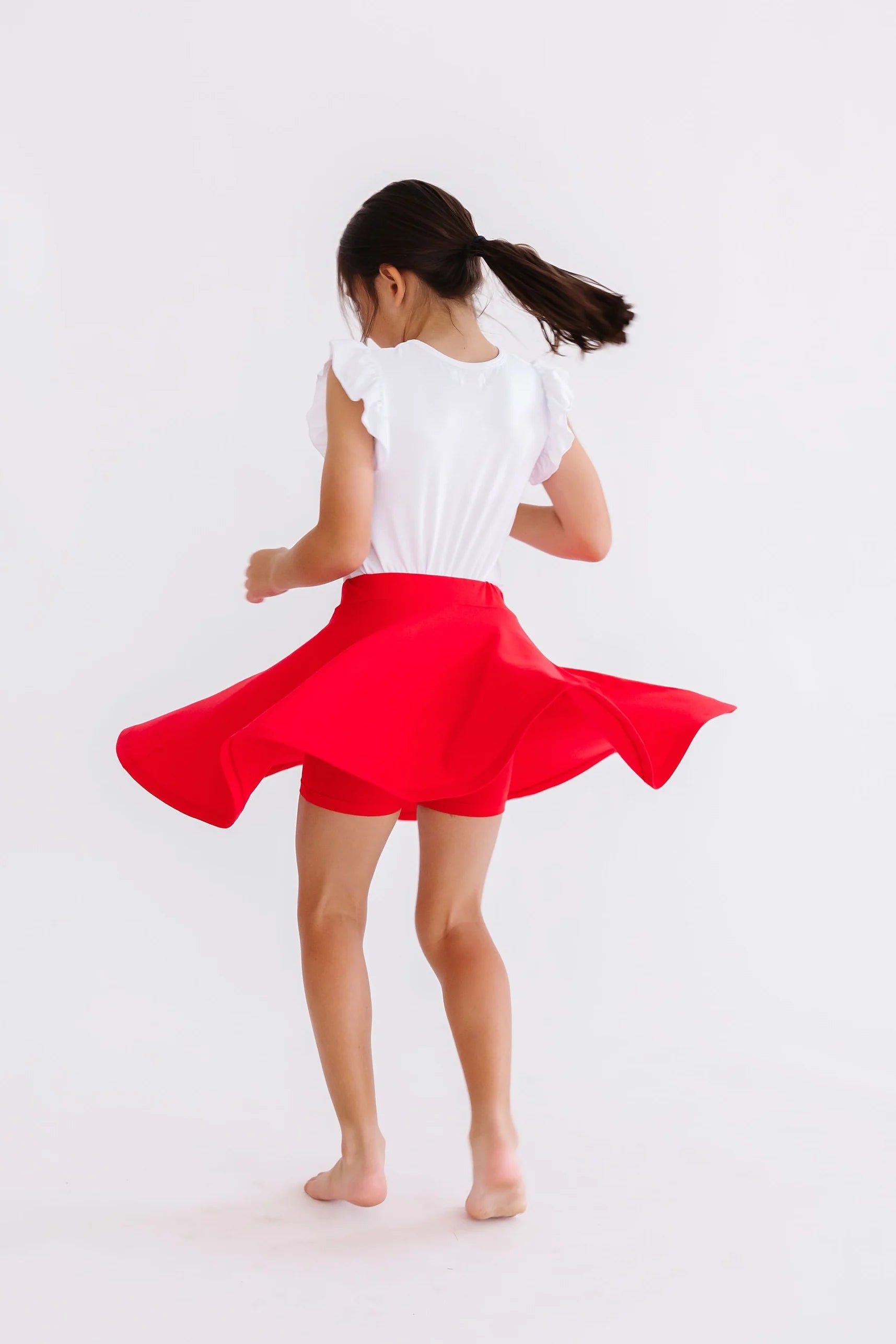 RED TWIRL SKORT