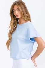 Load image into Gallery viewer, Raw Edge Short Tee
