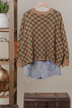 Load image into Gallery viewer, MELLO ~ Checker Knit Sweater
