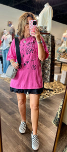 Lucky Love Oversized Mineral Washed Tee