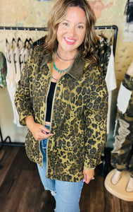 Leopard Print Barn Jacket