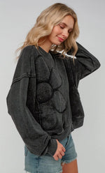 Load image into Gallery viewer, Kori America ~ Flower Patch Washed Pullover Knit Top
