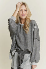 Load image into Gallery viewer, J.Her ~ Loopterry Long-sleeve Crewneck
