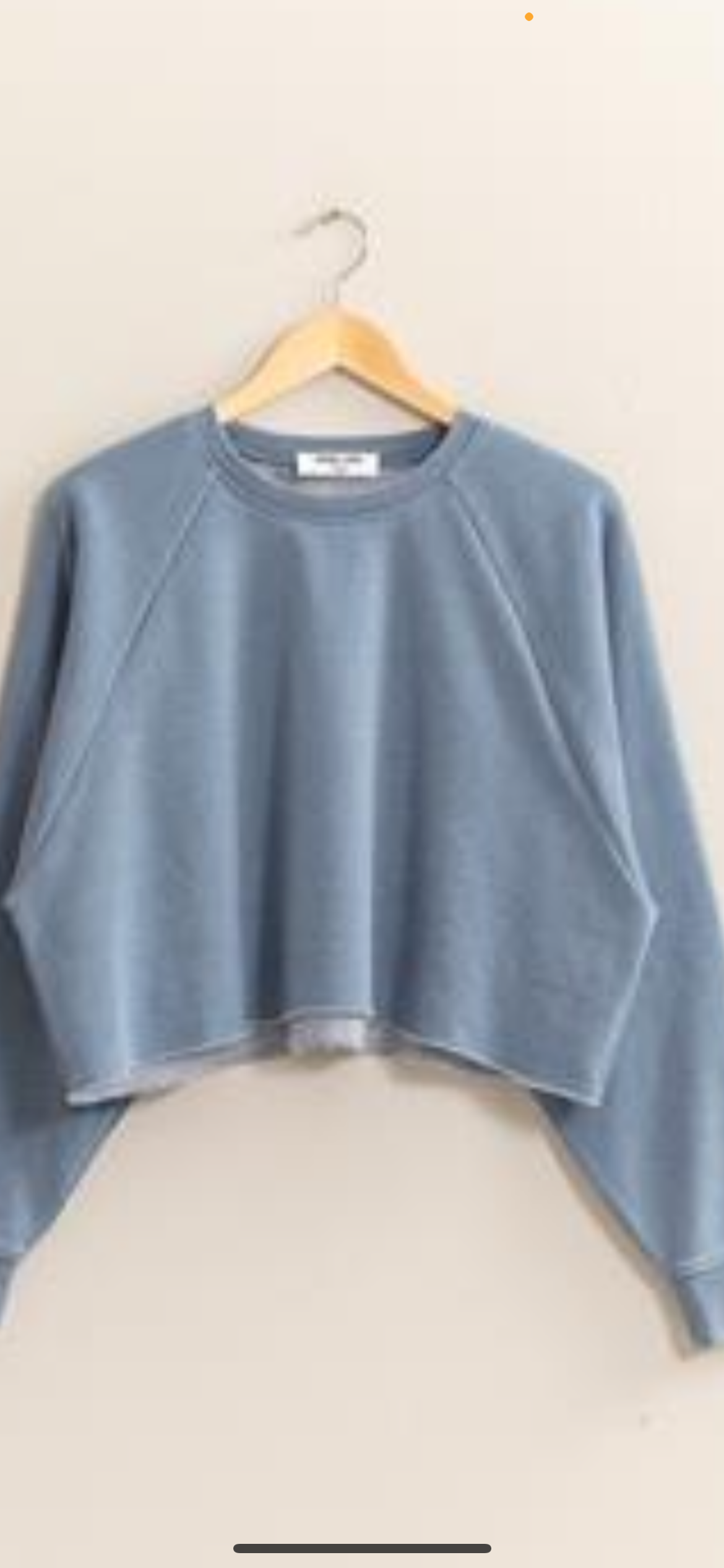 HyFive Raw Hem Crop Sweatshirt