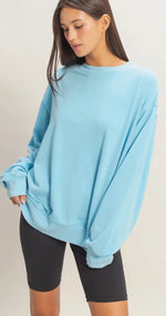 Load image into Gallery viewer, Double Zero ~ Mineral Washed Crew Neck Sweatshirt
