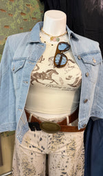 Load image into Gallery viewer, JOA ~ Western Graphic Stud Detail Knit Crop
