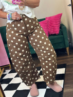 Load image into Gallery viewer, Mineral Washed Polka Dot Barrel Denim

