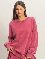 Load image into Gallery viewer, Double Zero ~ Acid Wash Oversized Sweatshirt
