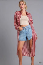 Load image into Gallery viewer, Umgee  Satin Stripe Button  Up
