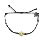 Load image into Gallery viewer, Pura Vida HAPPY FACE CHARM BRACELET IN BLACK
