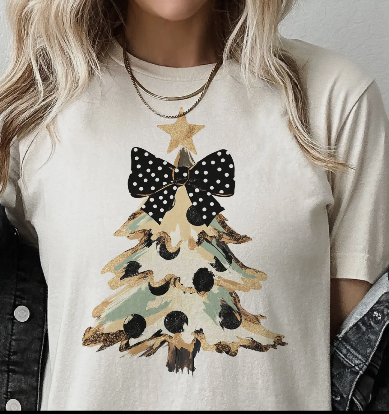 Christmas Camo Print Coquette Tree Graphic Tee