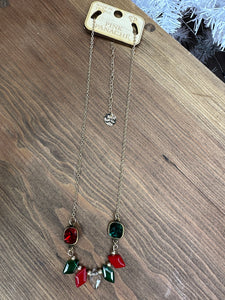 Pink Panache Red/Green Jewel Necklace