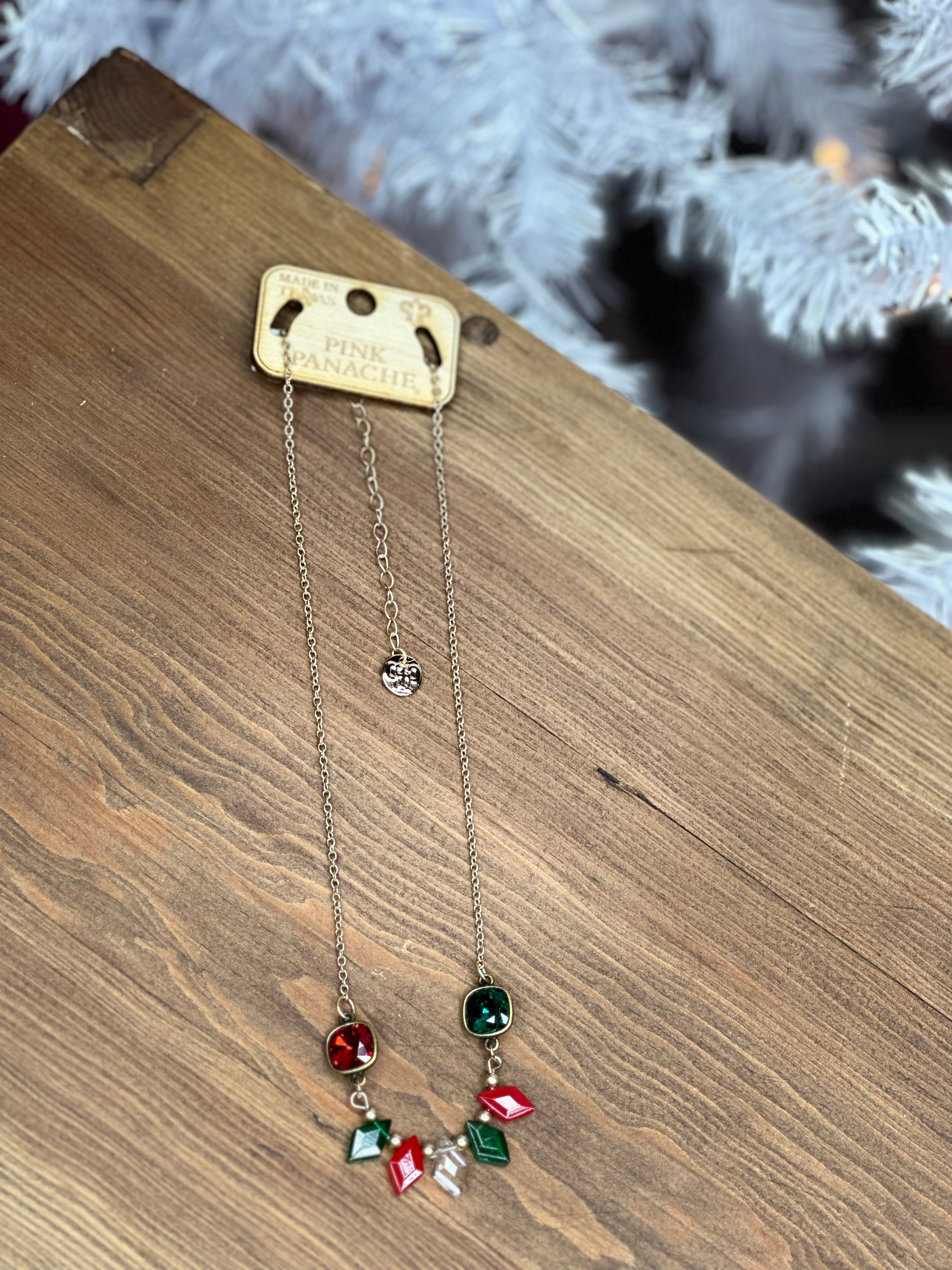 Pink Panache Red/Green Jewel Necklace