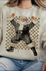Load image into Gallery viewer, Camo Santa Checkered Sweatshirt
