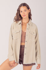 Load image into Gallery viewer, Oversized Washed Corduroy Shacket
