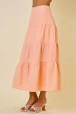 Load image into Gallery viewer, Gingham Tiered Midi Long Skirt
